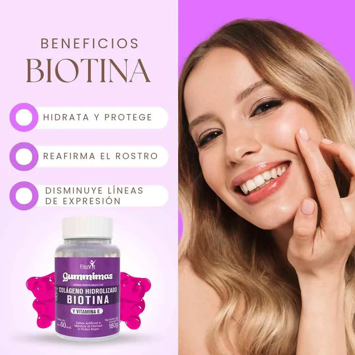Gomitas de Colágeno + Biotina 🍓